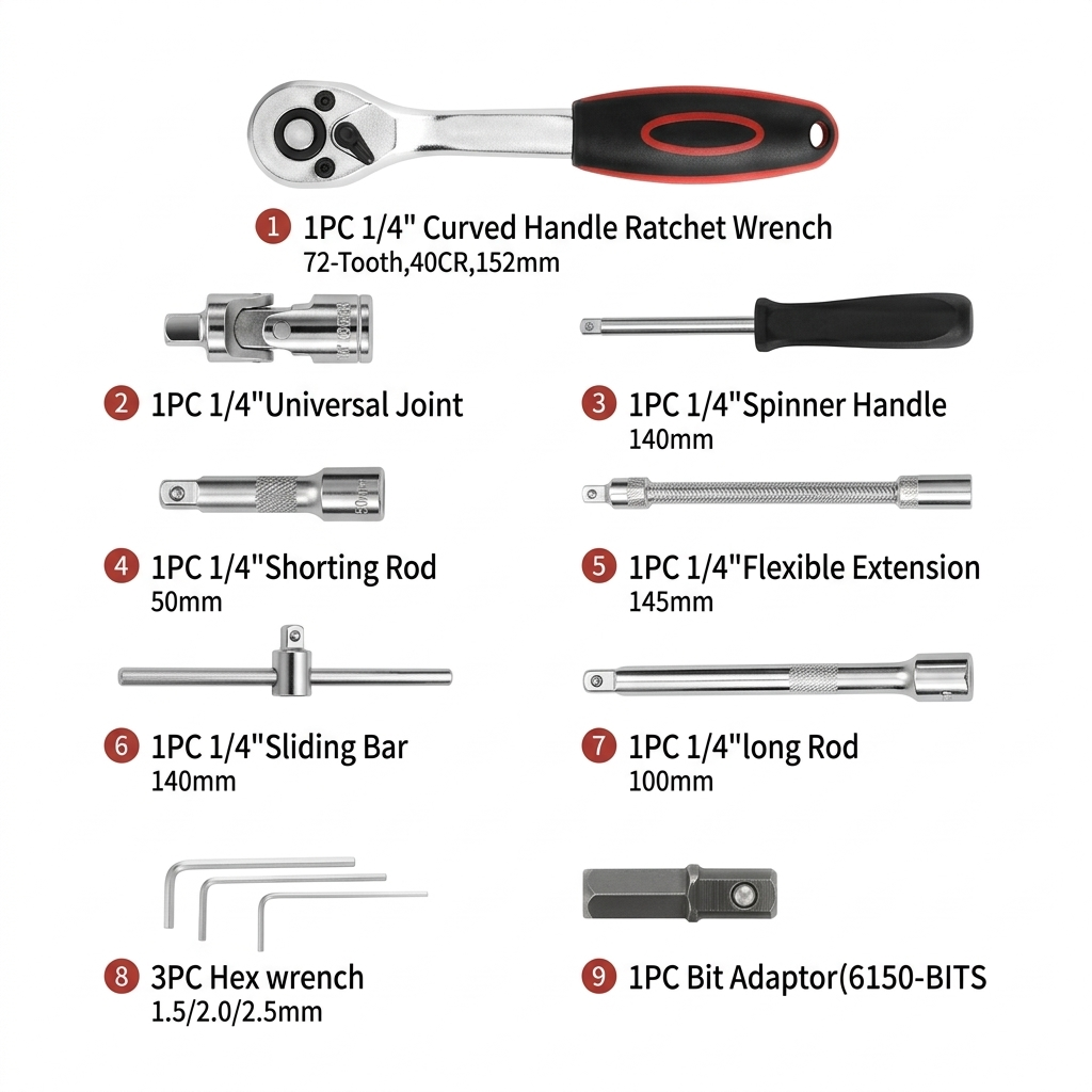 Mechanical tool set 46pcs.