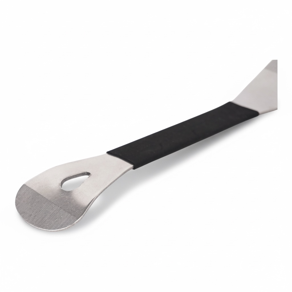Metal lever for clips and moldings